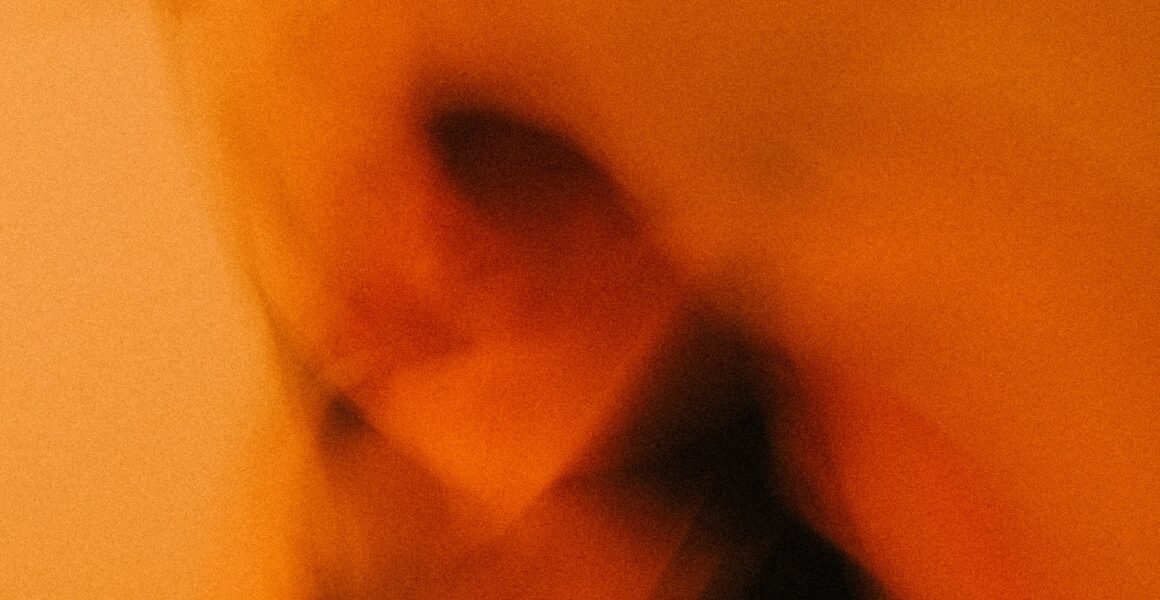 abstract blur grain orange